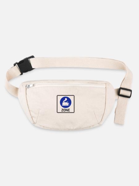 Zone Dampflok 2 - Stanley/Stella recycelte Gürteltasche - Naturweiß - Vorne
