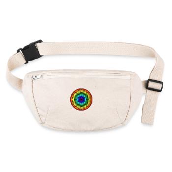 Fleur de vie - arc en ciel - Sac banane recyclé Stanley/Stella - blanc naturel - Devant