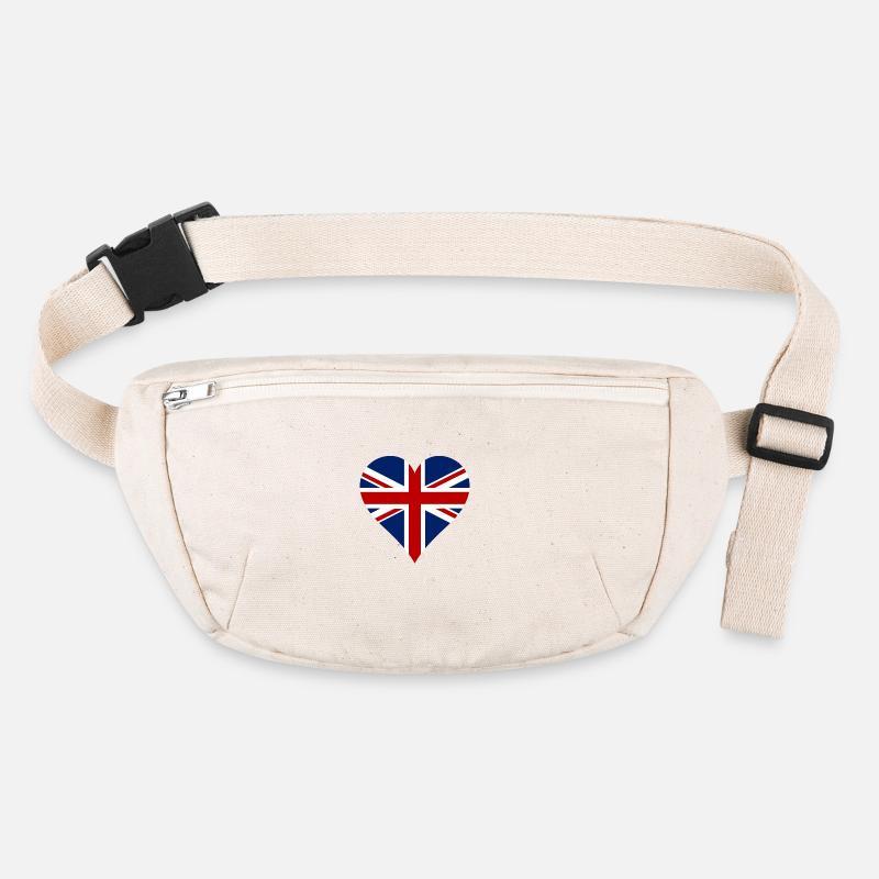 Großbritannien Flagge Herz Stanley/Stella recycelte Gürteltasche