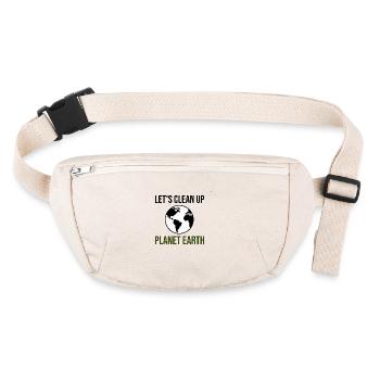Let's clean up planet earth - Stanley/Stella recycled Hip Bag  - natural - Front