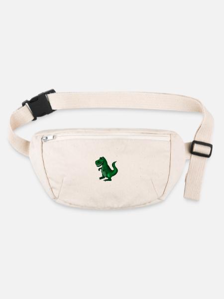 Dinosaure - Sac banane recyclé Stanley/Stella - blanc naturel - Devant