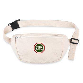 stop to pollution we must clean the Earth - Stanley/Stella recycled Hip Bag  - natural - Front