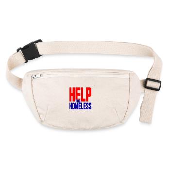 Help them homeless solidarity - Stanley/Stella recycled Hip Bag  - natural - Front