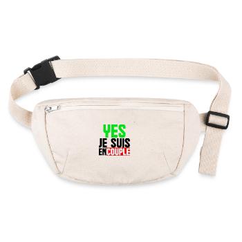 oui je suis en couple - Sac banane recyclé Stanley/Stella - blanc naturel - Devant