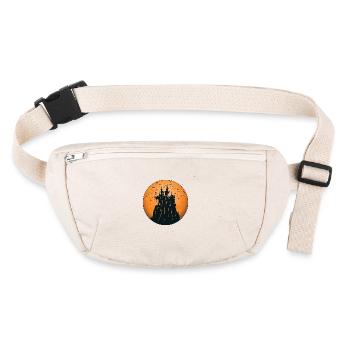 Creepy Castle & Spooky Moon Halloween Costume Cadeau - Sac banane recyclé Stanley/Stella - blanc naturel - Devant