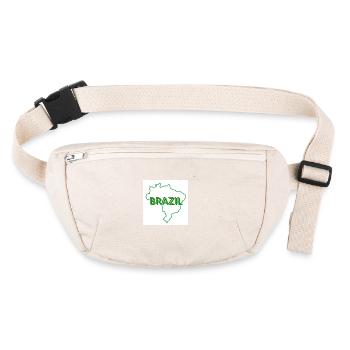 Map of Brazil - Stanley/Stella recycled Hip Bag  - natural - Front