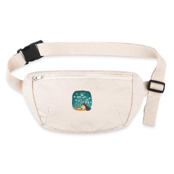 Niedliches Kind Cartoon Mädchen Und Bienen - Stanley/Stella recycelte Gürteltasche - Naturweiß - Vorne