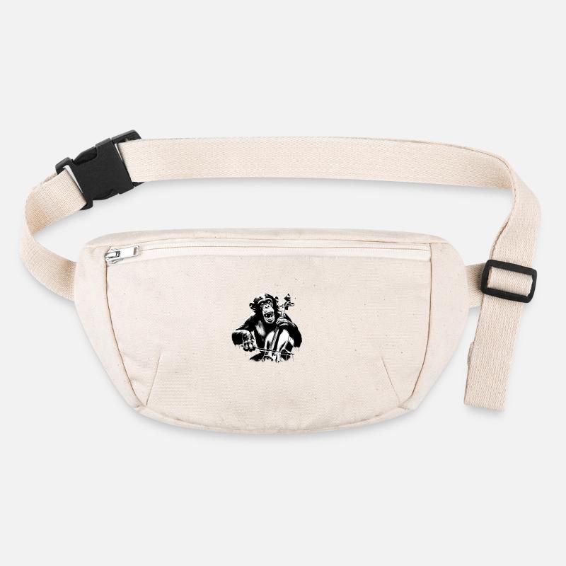 Cello Monkey Monkey Orchestra Street Art Banksy Style Stanley/Stella recycled Hip Bag 