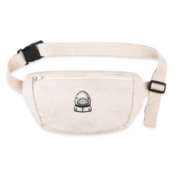Shark astronaut with wide open mouth and teeth - Stanley/Stella recycled Hip Bag  - natural - Front