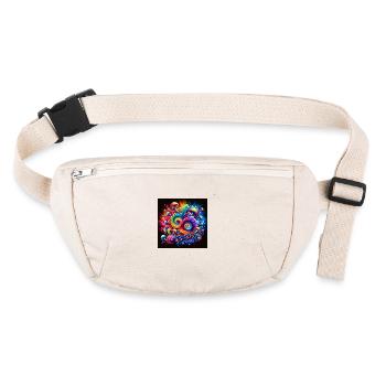 Mushrooms - psychedelic art - Stanley/Stella recycled Hip Bag  - natural - Front