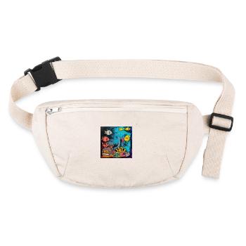 Fisch - Stanley/Stella recycelte Gürteltasche - Naturweiß - Vorne