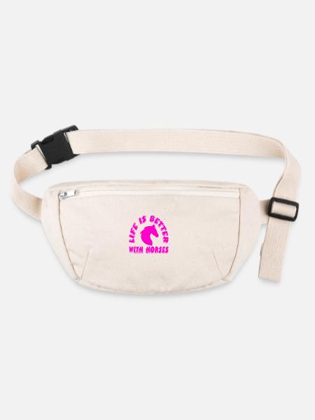 Pferde - Stanley/Stella recycelte Gürteltasche - Naturweiß