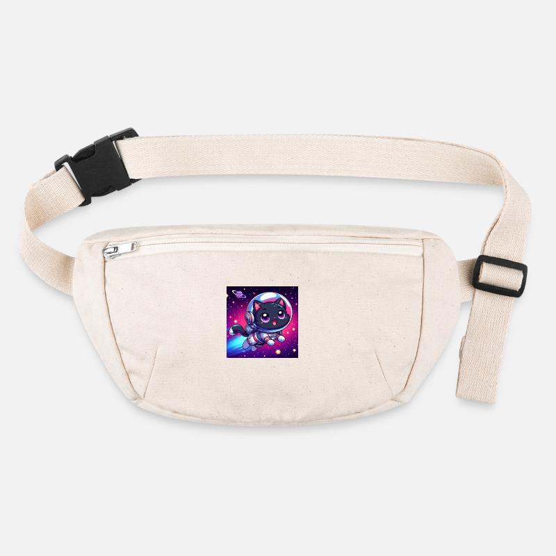Space Kitty happily in space Stanley/Stella recycled Hip Bag 