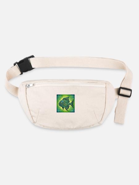 Fischer fisch Fisch - Stanley/Stella recycelte Gürteltasche - Naturweiß - Vorne