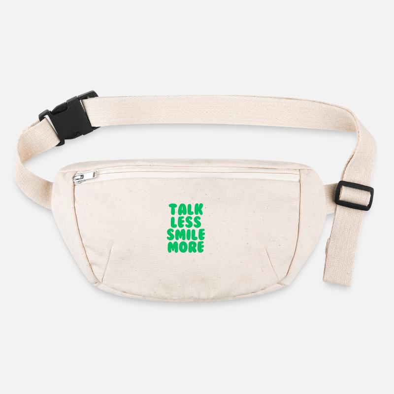 Talk less smile more dark green Stanley/Stella recycled Hip Bag 