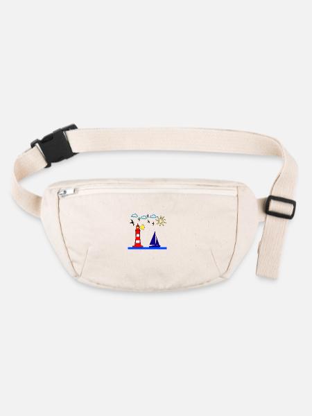 Segeln - Stanley/Stella recycelte Gürteltasche - Naturweiß
