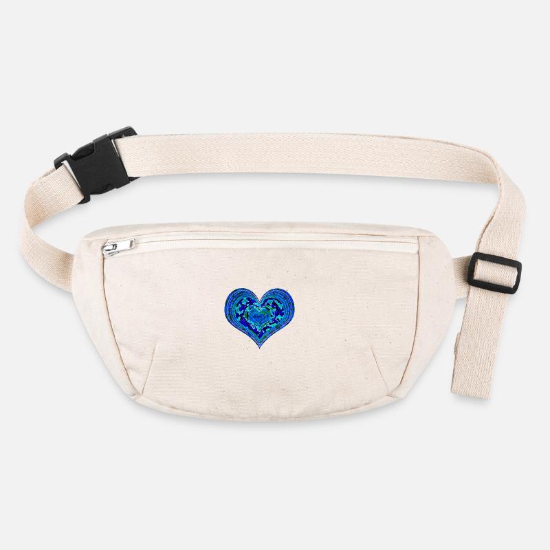 Psychedelic Heart Stanley/Stella recycled Hip Bag 