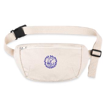 humour papa pêche ours super pêcheur de saumon - Sac banane recyclé Stanley/Stella - blanc naturel - Devant