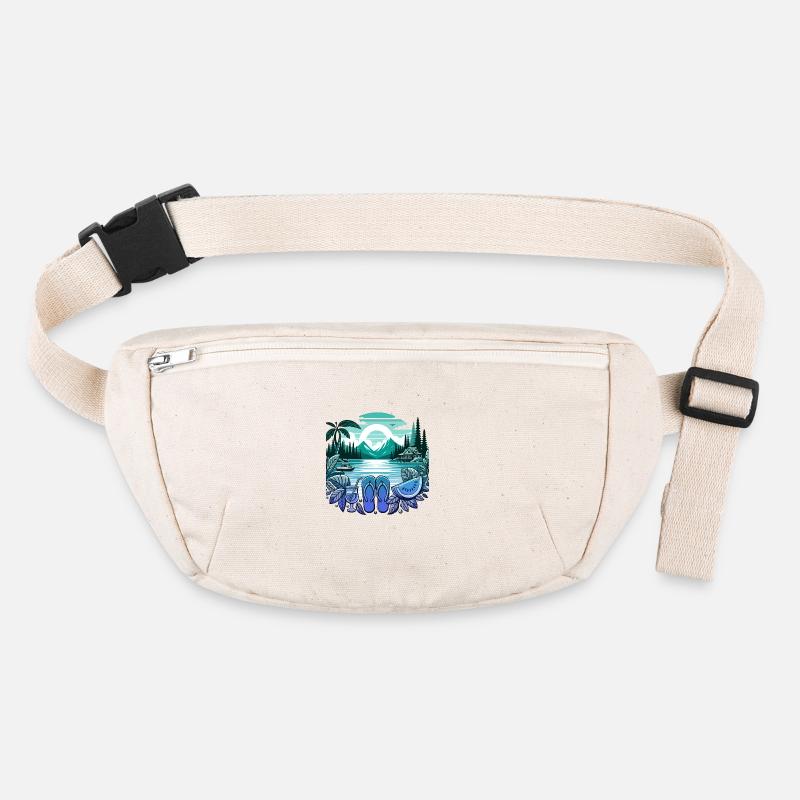 Été Lac Nature Flore Art Fleurs Mer Plage Sac banane recyclé Stanley/Stella