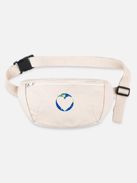 I love planet Earth - Stanley/Stella recycled Hip Bag  - natural - Front