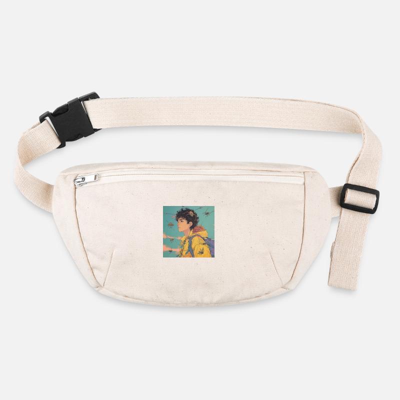 Années 80 Anime Guy Calmant Impression de mode de haute qualité Sac banane recyclé Stanley/Stella