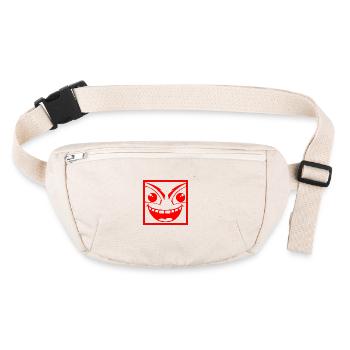 Mischievous monster with human face - Stanley/Stella recycled Hip Bag  - natural - Front