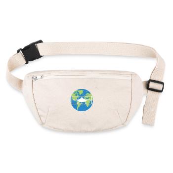 Avion militaire sur la planète terre - Sac banane recyclé Stanley/Stella - blanc naturel - Devant
