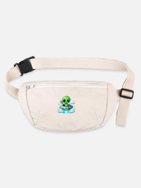 Alien Shows Peace - Stanley/Stella recycled Hip Bag  - natural - Front