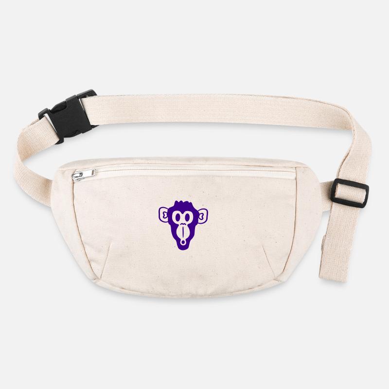 Curieux curieux tête de singe visage effrayé Sac banane recyclé Stanley/Stella