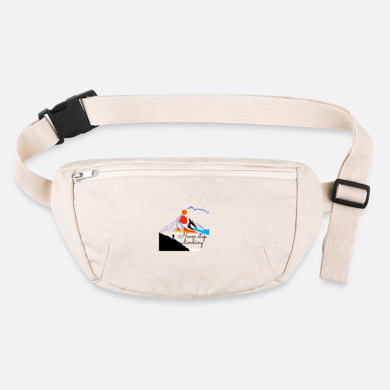 Never stop climbing zip 2 Stanley/Stella recycled Hip Bag 