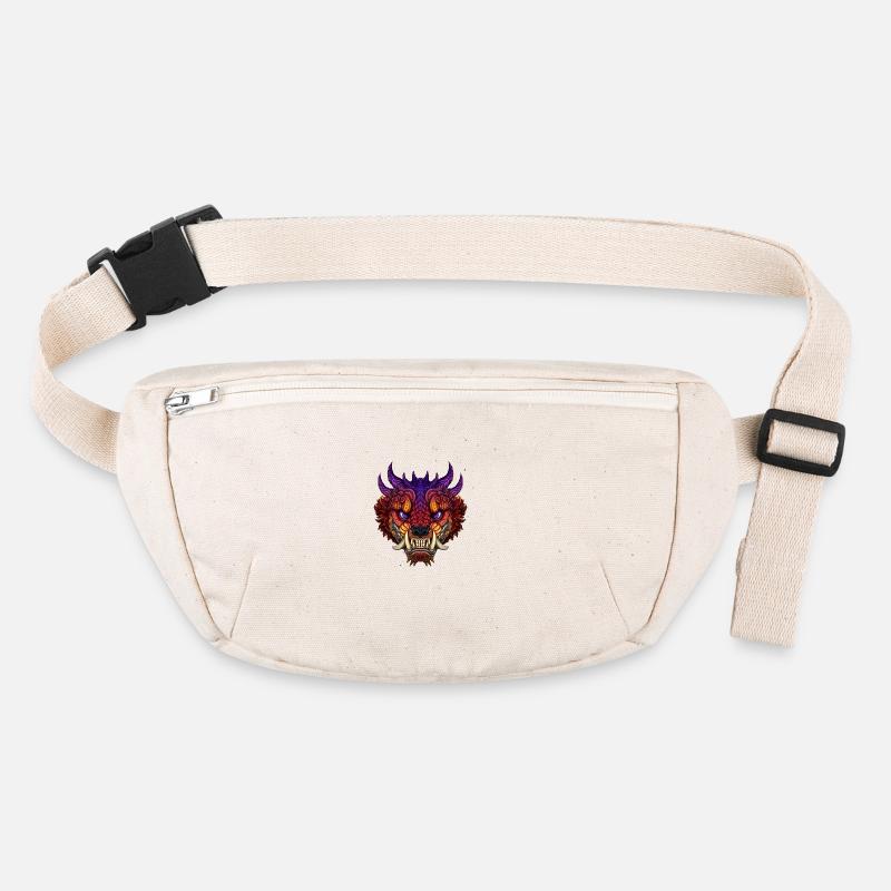 Oni Drache - Oni Dragon - Stanley/Stella recycelte Gürteltasche - Naturweiß