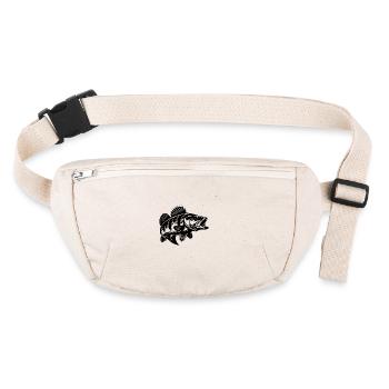 Vintage Barsch Fischdesign für echte Angler - Stanley/Stella recycelte Gürteltasche - Naturweiß - Vorne