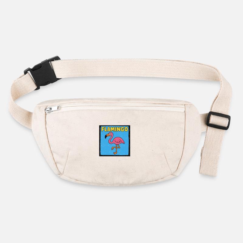 Flamingo Cartoon - Weathered Look Stanley/Stella recycled Hip Bag 