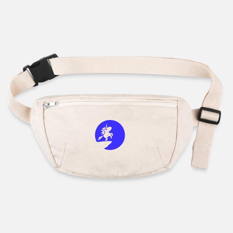 Unicorn Cliff Moon Mountain Round Night Cute Cartoon Stanley/Stella recycled Hip Bag 