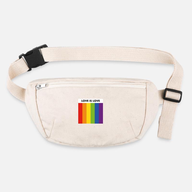 Drapeau de la fierté LOVE IS LOVE Sac banane recyclé Stanley/Stella