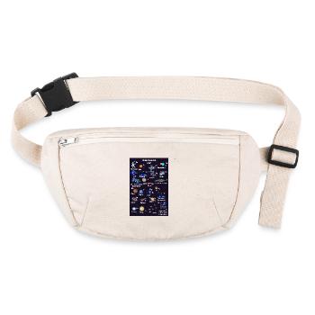 Space ABC alphabet learning poster - Stanley/Stella recycled Hip Bag  - natural - Front