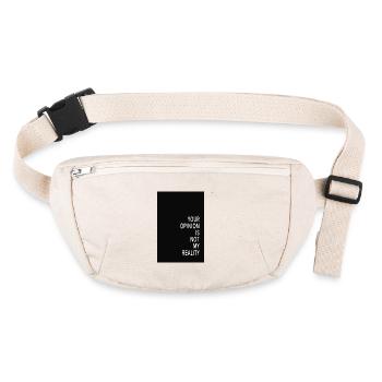 Votre opinion n’est pas ma réalité - Sac banane recyclé Stanley/Stella - blanc naturel - Devant