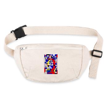 Abstract art - Stanley/Stella recycled Hip Bag  - natural - Front