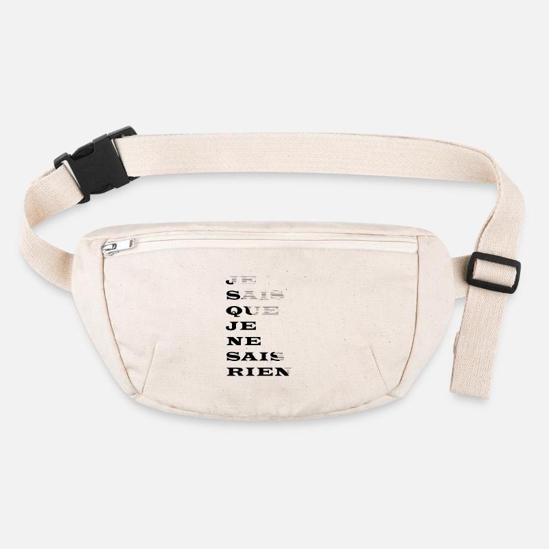 jE SAIS QUE JE NE SAIS RIEN Sac banane recyclé Stanley/Stella