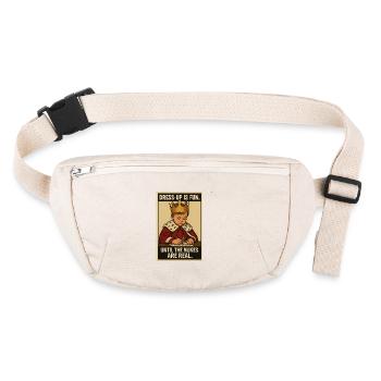 dress-up is fun. until the nukes are real. - Stanley/Stella recycled Hip Bag  - natural - Front