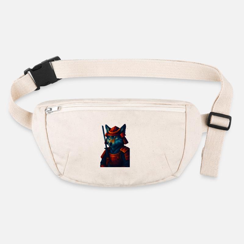 WPAP Stil Tier - Samurai Wolf altertümlich Rüstung Stanley/Stella recycelte Gürteltasche