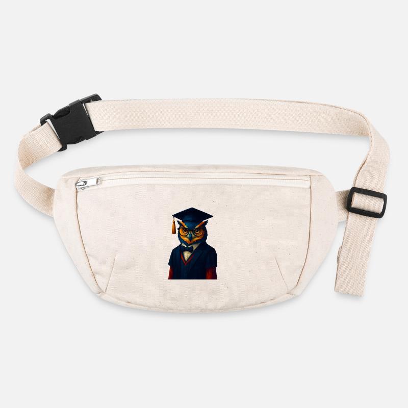 WPAP Stil Tier - Eule im Professoren-Outfit Fliege Stanley/Stella recycelte Gürteltasche