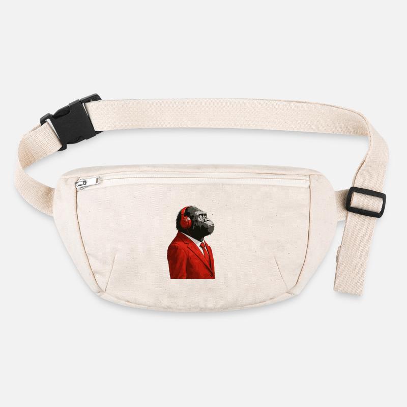Gorille en costume avec des écouteurs Sac banane recyclé Stanley/Stella