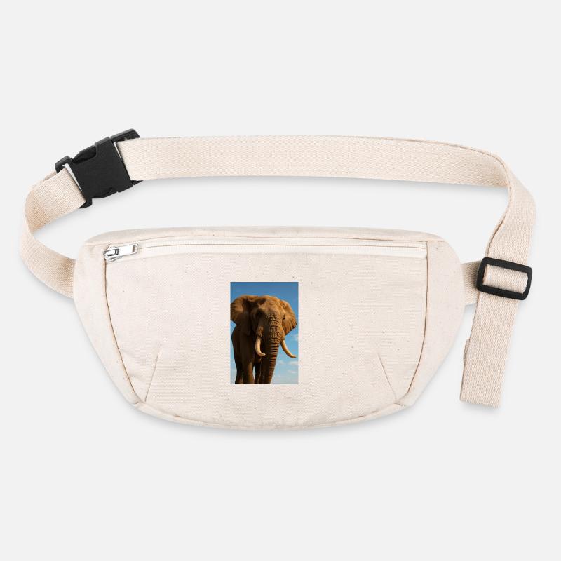 Éléphant en gros plan avec le soleil Sac banane recyclé Stanley/Stella