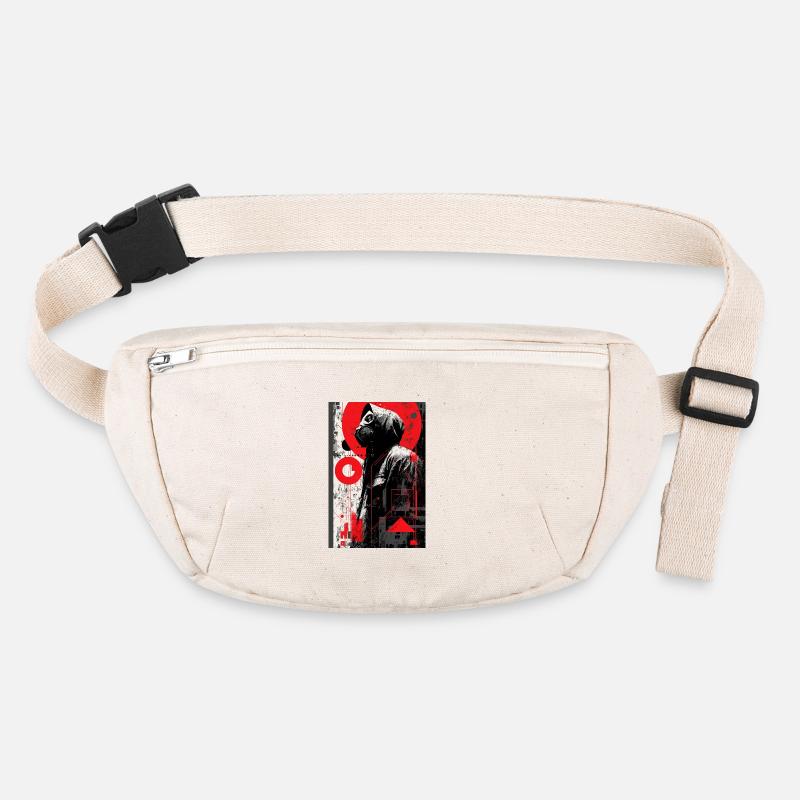Rote Graffiti-Gasmaske Stanley/Stella recycelte Gürteltasche