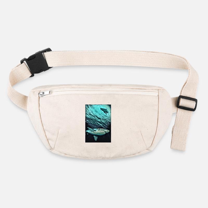 Turquoise Underwater Shark Dynamics Stanley/Stella recycled Hip Bag 