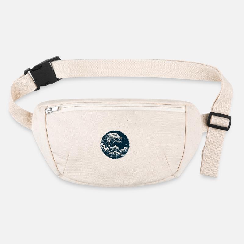 Meeresschlange der Gezeiten - Stanley/Stella recycelte Gürteltasche - Naturweiß