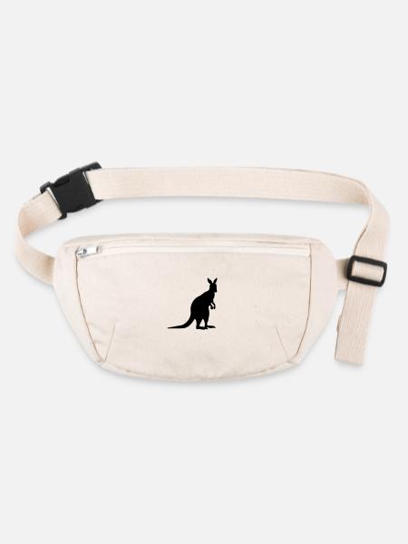 kangaroo animal - Stanley/Stella recycled Hip Bag  - natural - Front