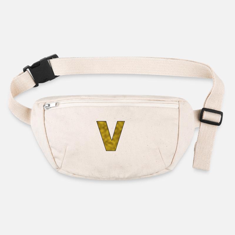 Letter V Gold Stanley/Stella recycled Hip Bag 