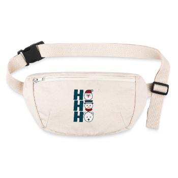 HoHoHo Funny Xmas Stuff Icon Santa Snowman & Bear - Stanley/Stella recycled Hip Bag  - natural - Front